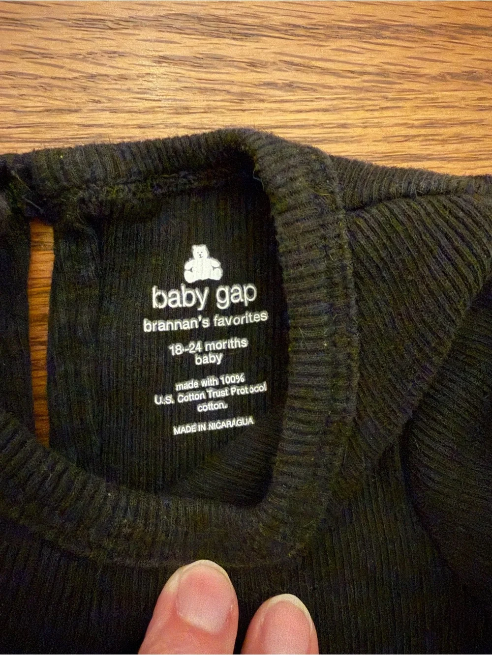 Baby Gap Kids Long-Sleeve Crewneck Tops - Black and Red